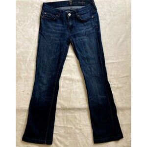7 For All Mankind Womens Jeans Sz 6 25 x 28 Bootcut Medium Wash Low Rise